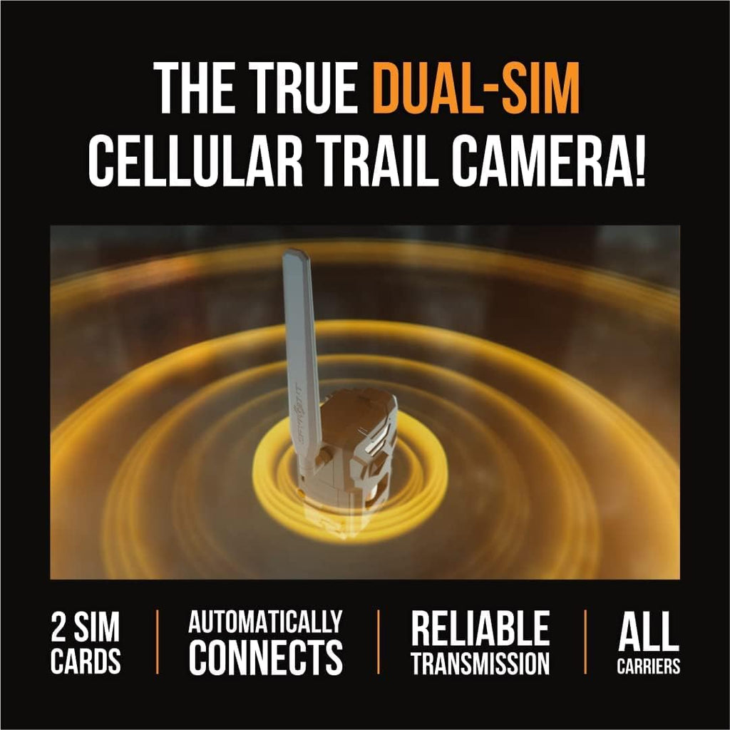 36MP Cellular Trail Camera with Sound, GPS, LTE, 100' Flash Range + LIT-22 Batteries + Straps N982879