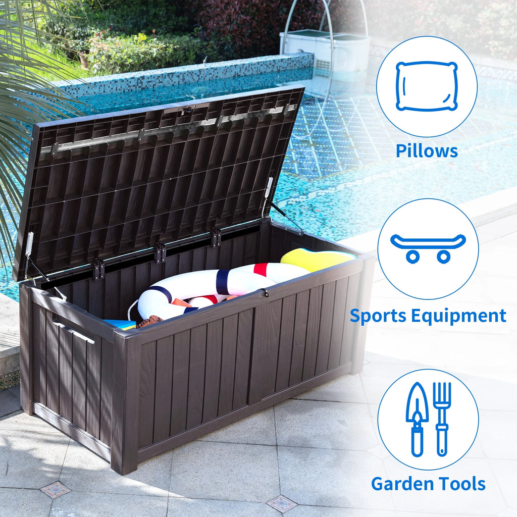 Outdoor Storage Deck Box 120 Gallon Resin M510