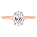 14K Rose Gold Solitaire Engagement Ring F651030