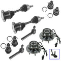 Hub Assembly Axle Ball Joint Tie Rod End Kit Set of 10 E52616