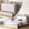 Queen Murphy Bed with 2 Storage Drawers and USB Charging Station R883295