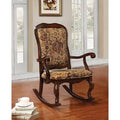 Rocking Chair in Fabric and Cherry Canora Grey H436317
