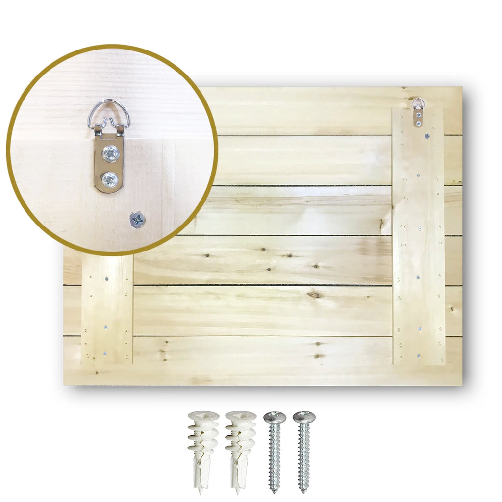 Castles Print on Natural Pine Wood R37413