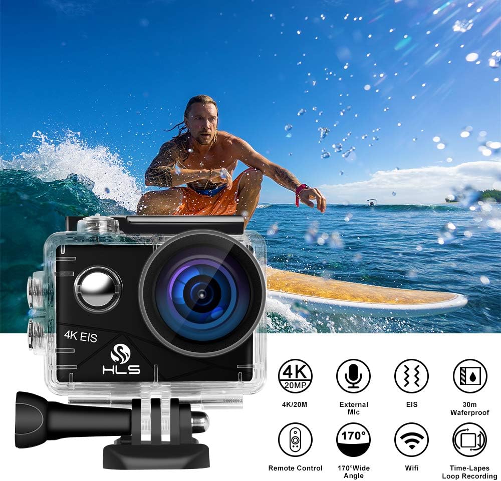 4K Waterproof Action Camera with Wide Angle Lens T204983