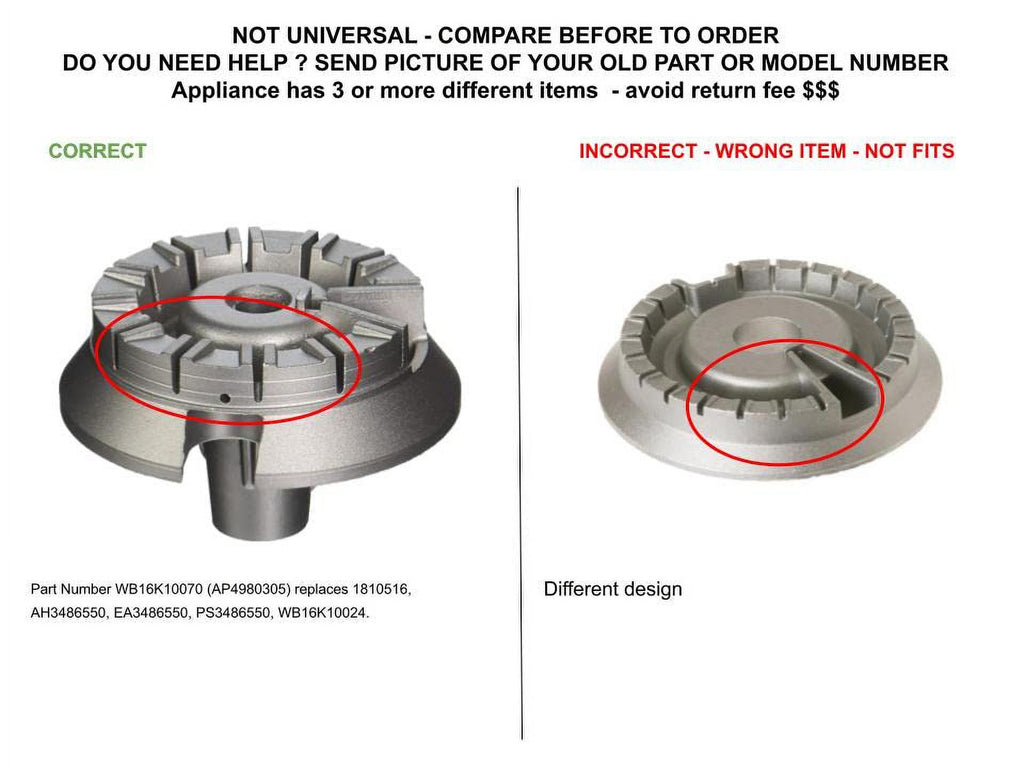 Range Small Burner Replacement for GE M481