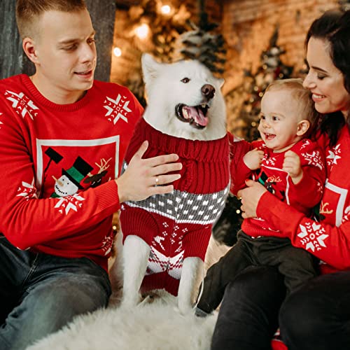 4 Pieces Christmas Dog Sweaters Pet Clothes P23243