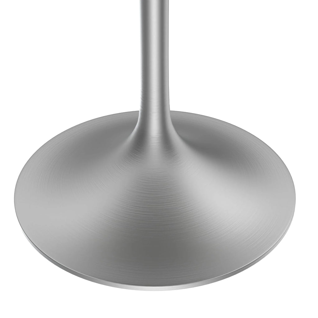 36" Round Sintered Stone Dining Table with Stainless Steel Pedestal Base E835169