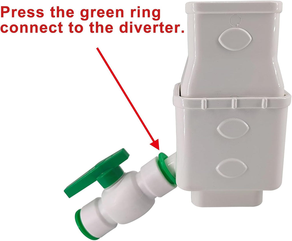 Rain Barrel Diverter Kit with Shut Off Valve for 2'' x 3'' Standard Gutter Downspout B2324