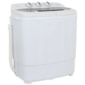 Twin Tub Portable Compact Wash Machine 13lbs Semi-Automatic White E5776