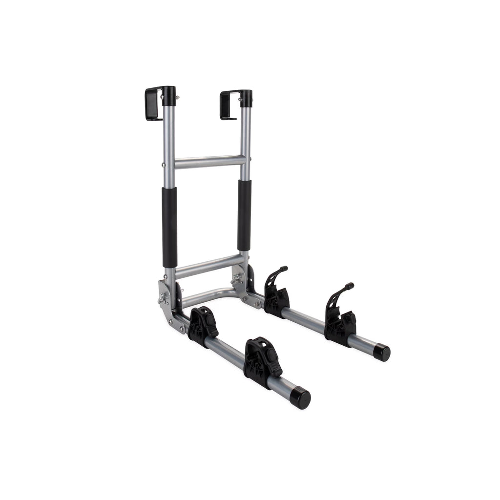 Camper/RV Ladder Mount Bike Rack, Holds 2 Bikes, Black & Silver G453242