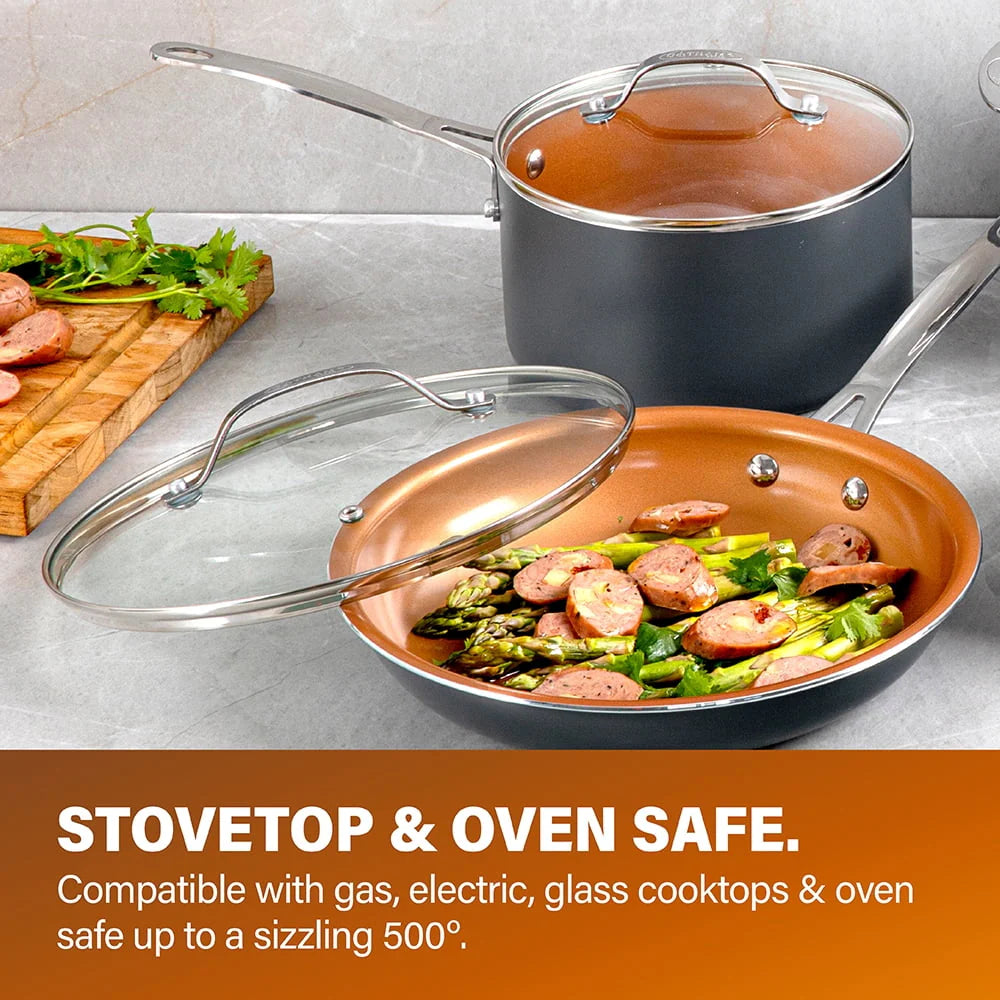 32 Pcs Nonstick Cookware Bakeware and Food Storage Set F390695