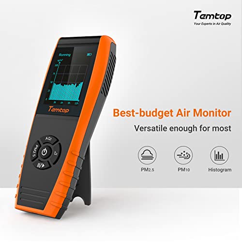 Air Quality Monitor PM2.5 PM10 Particle Counter Formaldehyde Temperature Humidity TVOC AQI Tester B93847