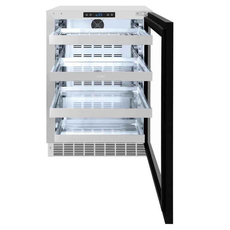 24 in. Single Zone 151-Can Panel Ready Beverage Fridge with Glass Door U794787