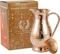 Copper Pitcher with Lid, Hammered Jug, 70 Oz, Pack of 2 W173312