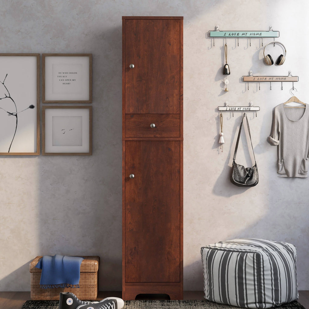 White Oak Compact Farmhouse Armoire D5310