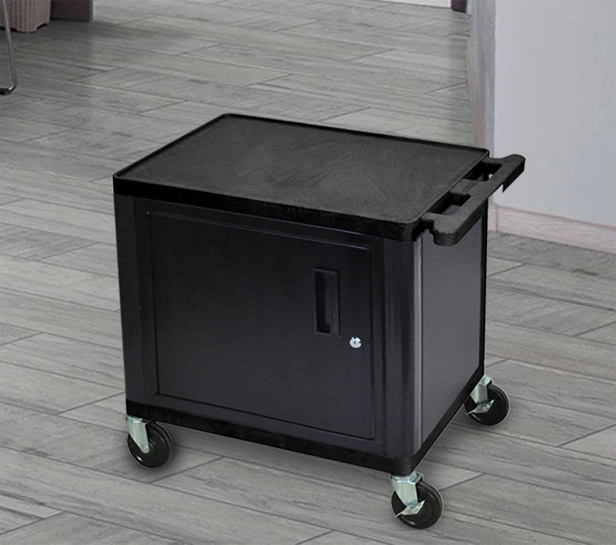 Black LP Cart with Cabinet V726746