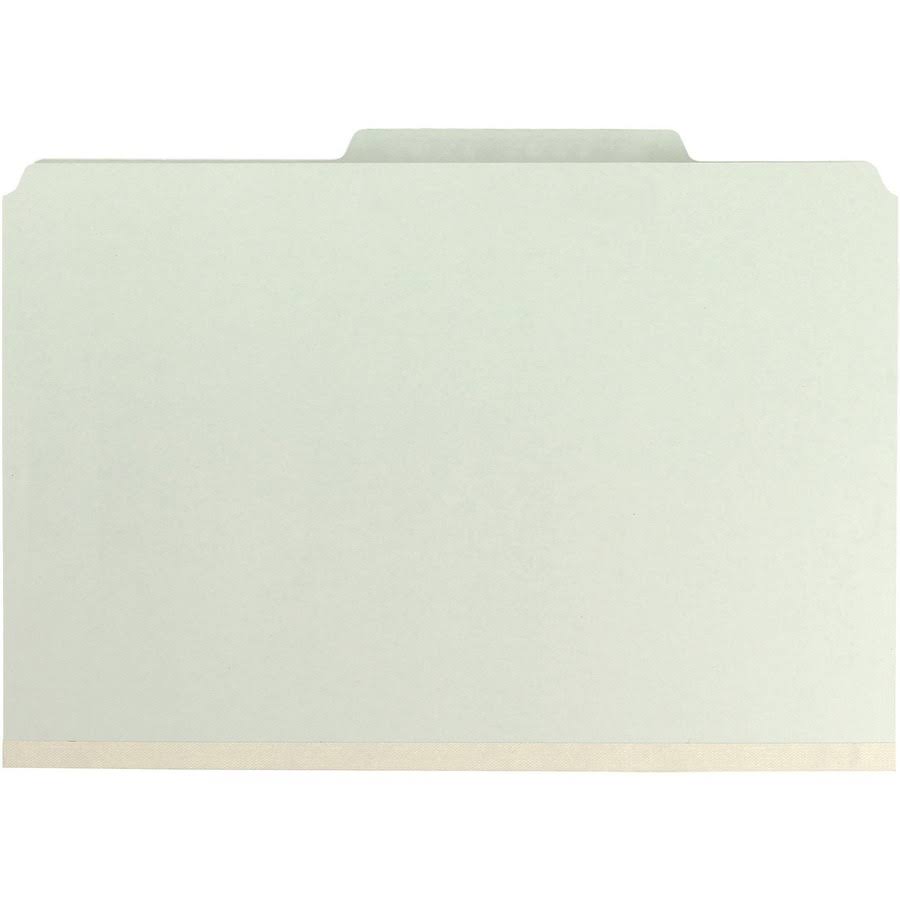 Legal Eight-Section Gray/Green Pressboard Classification Folders 10/Box R639