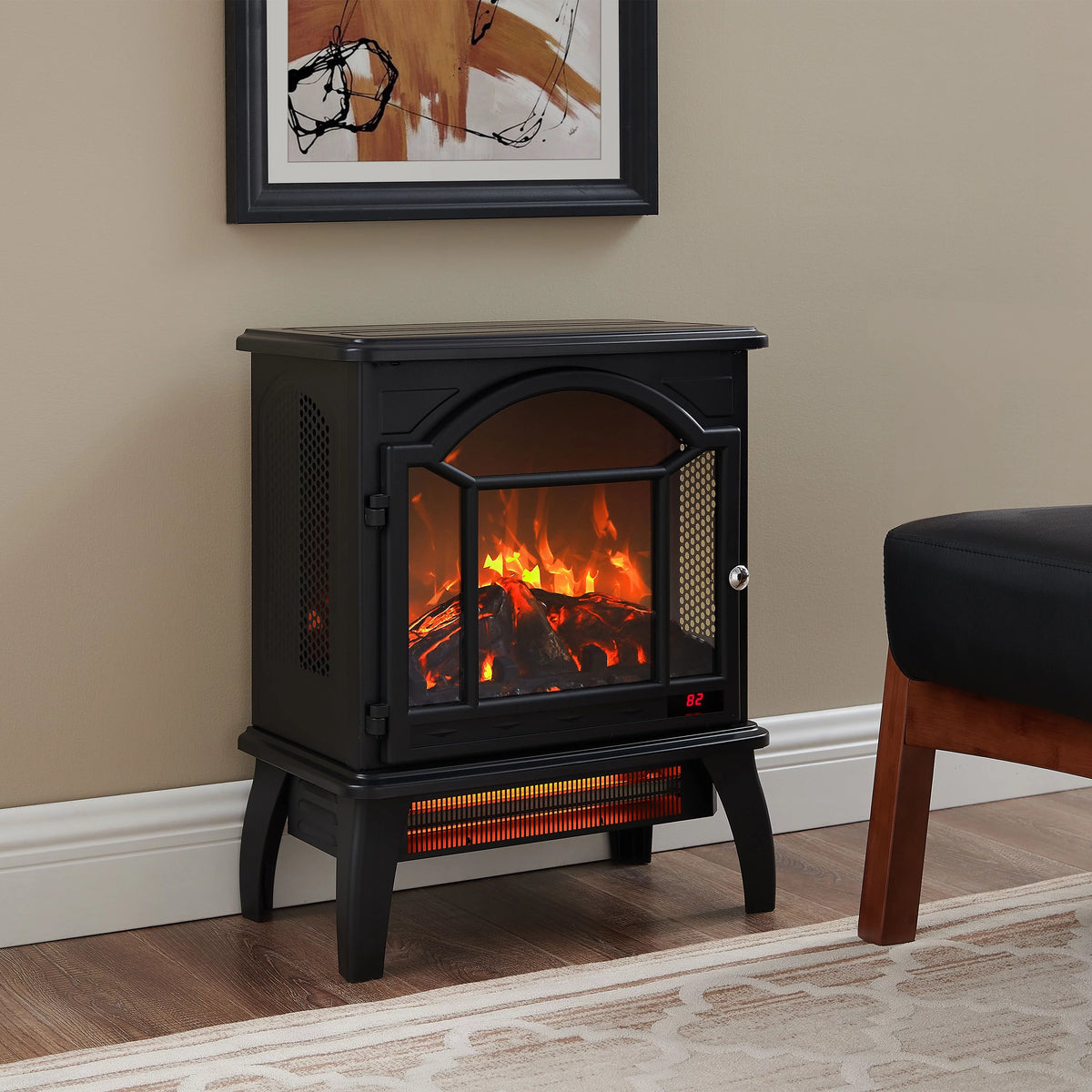 18" Electric Fireplace Stove with Remote Control I469501