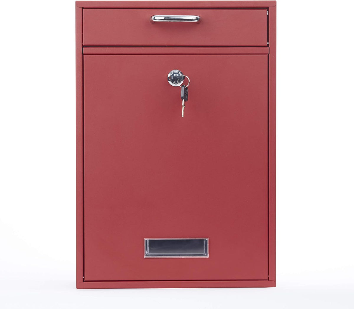 Wall Mounted Locking Vertical Dropbox Mailbox, Galvanized Steel G97130