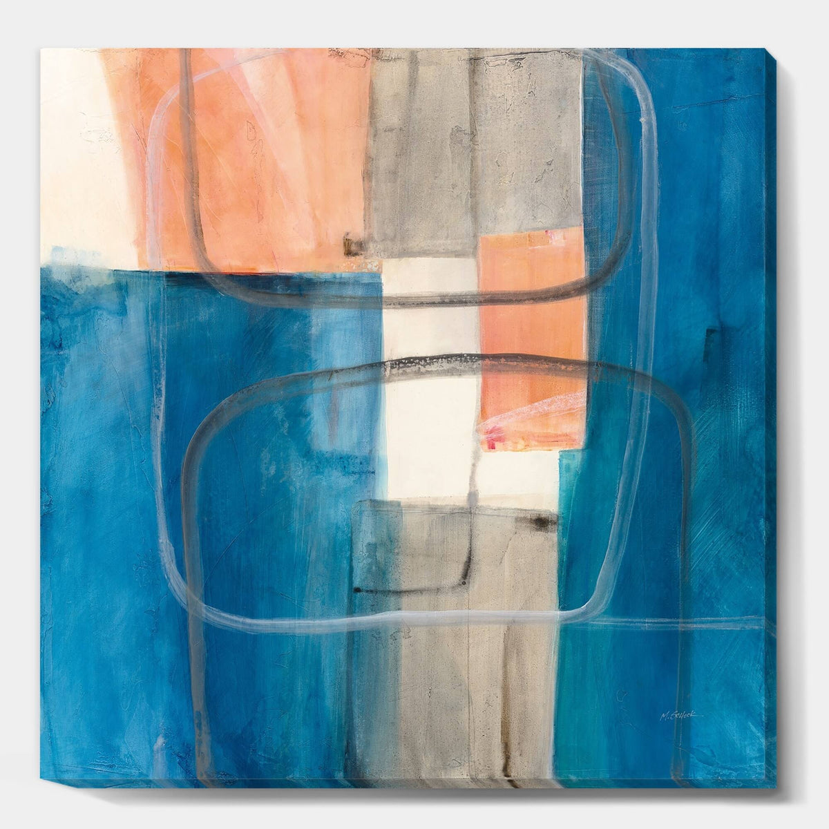Mid-Century Modern Canvas Artwork Print - 30 in. Wide x 30 in. High N836218