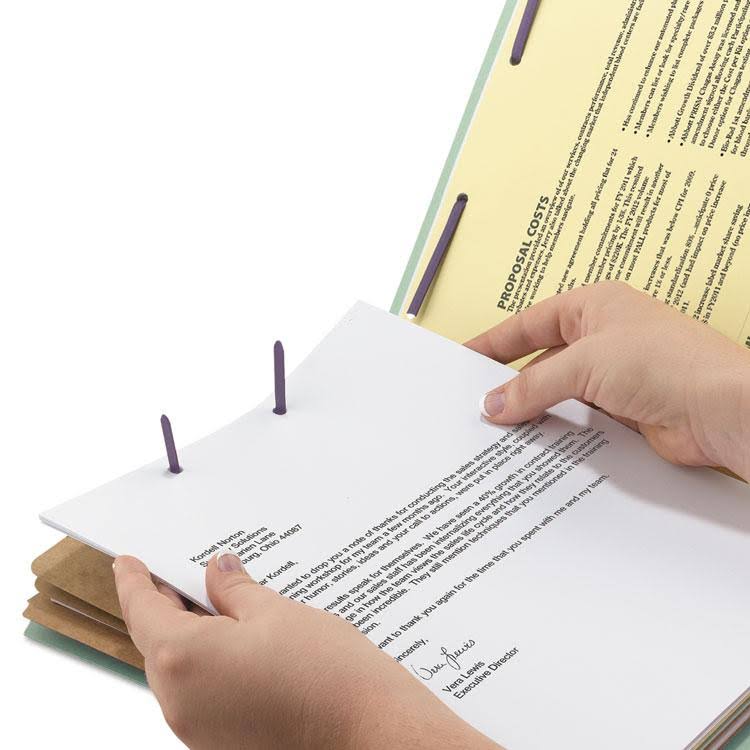 Legal Eight-Section Gray/Green Pressboard Classification Folders 10/Box R639