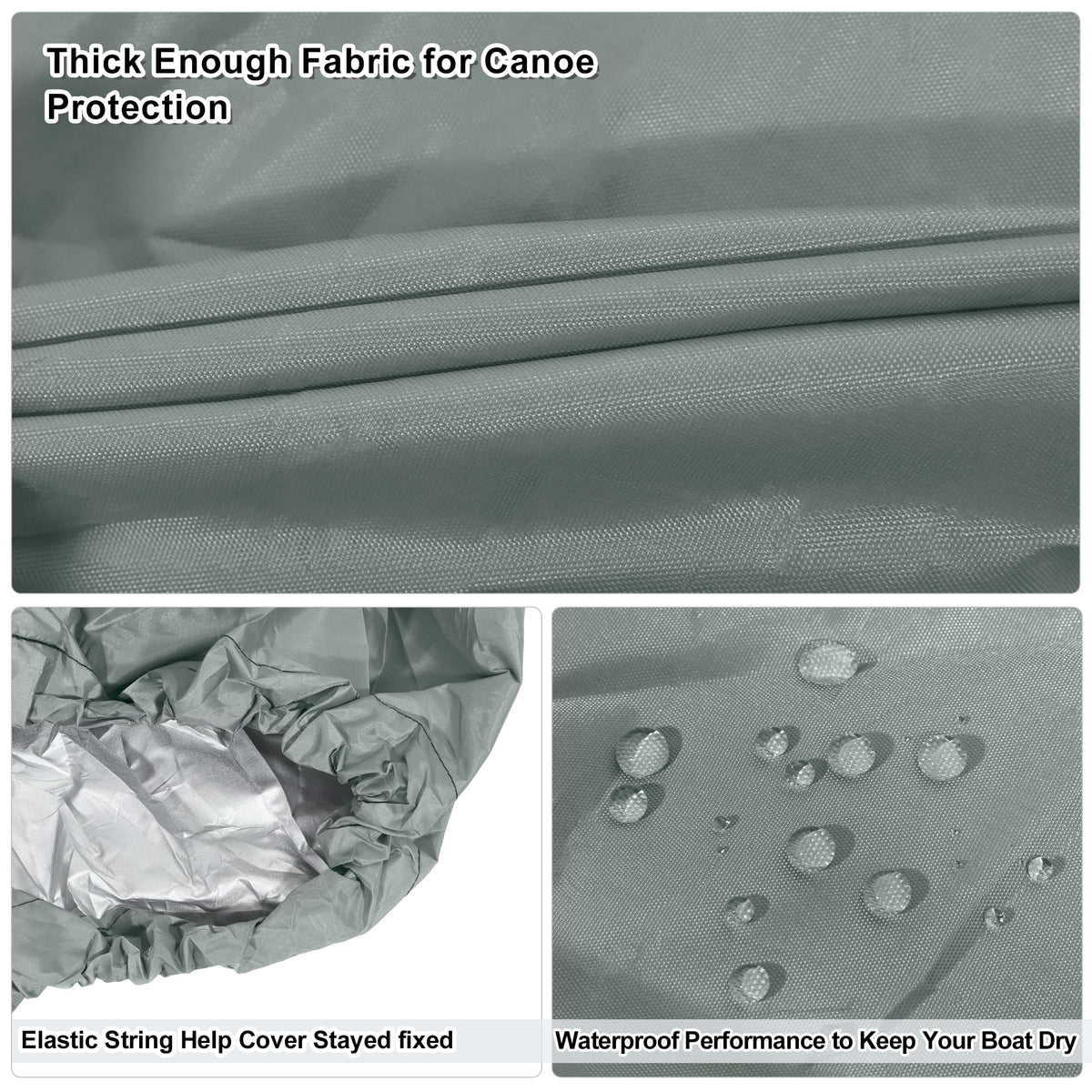 Silver Tone 16.8-18.2ft Kayak Cover C5625