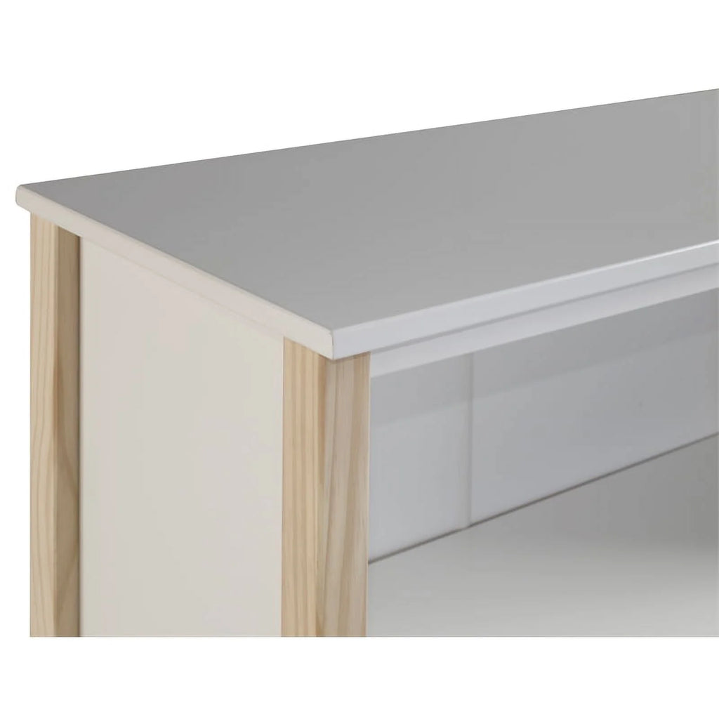 Wood Youth Bookcase in Natural and White W8085