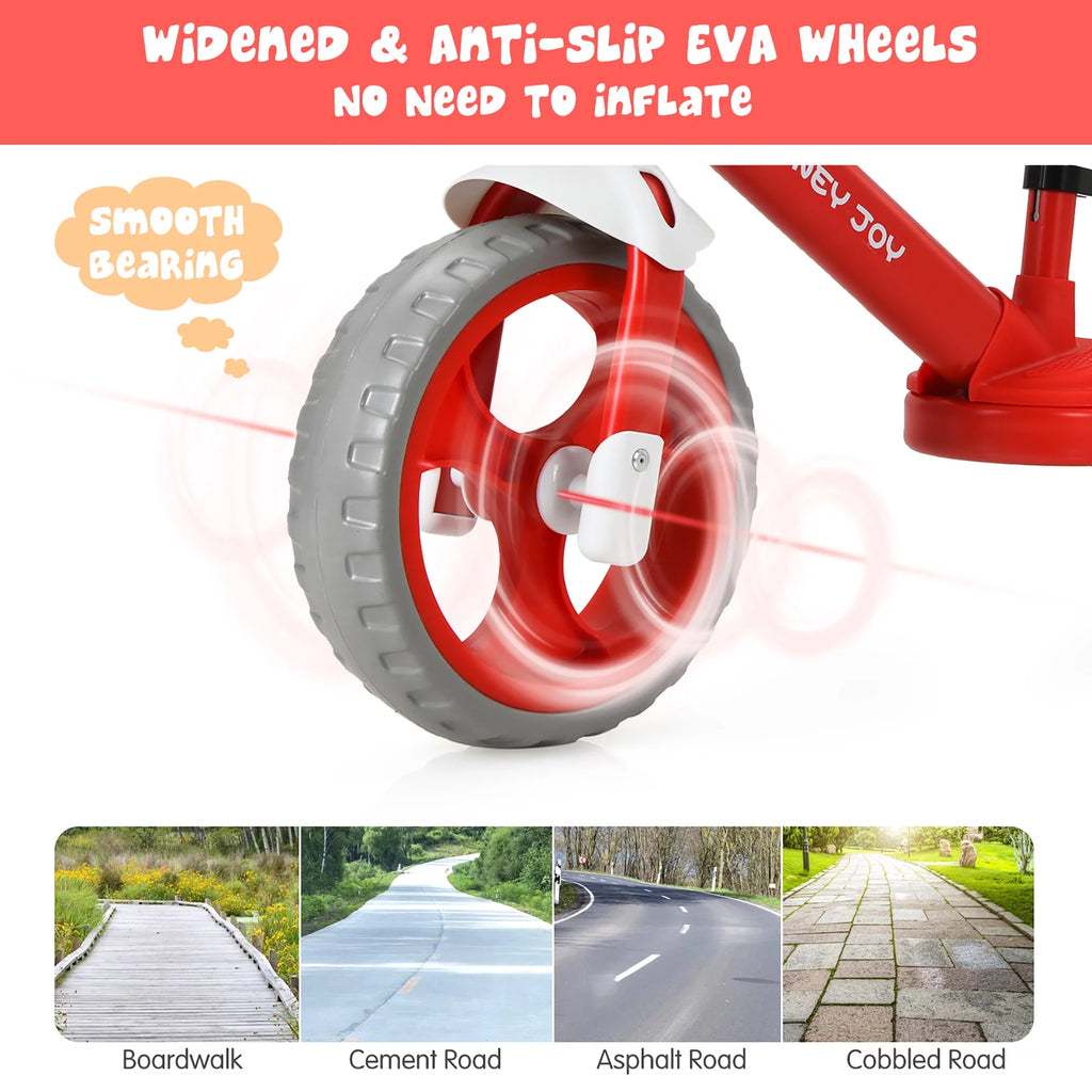 Kids Balance Bike Toddler Training Bicycle Red E302