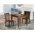 3PC Square 36 inch Table and 2 Double x Back Chairs N925849