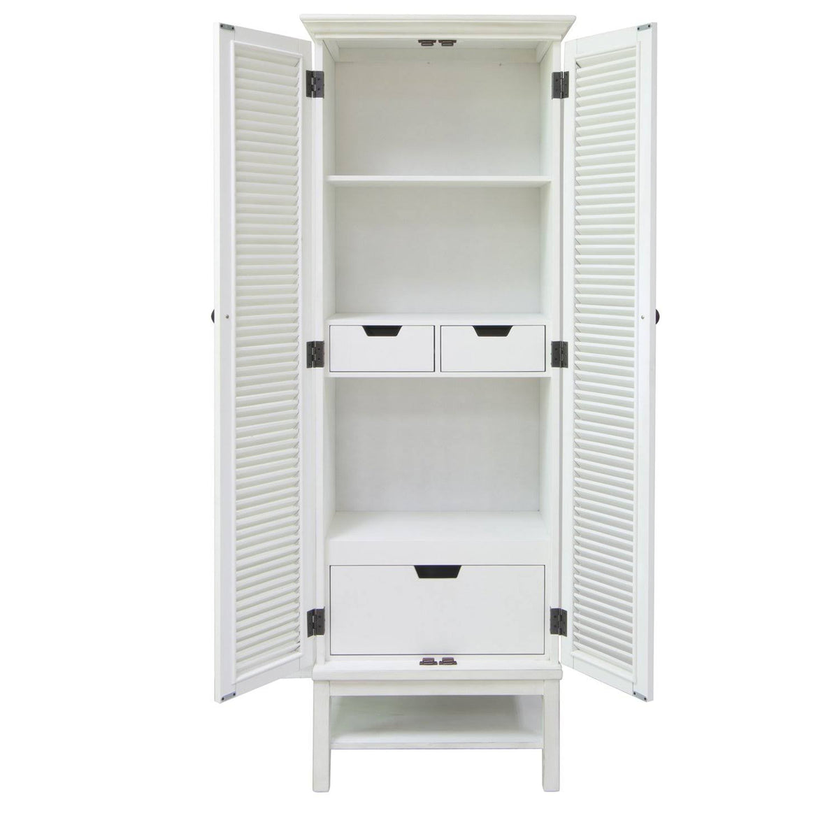 White 2 Door Tall Storage Cabinet N490432