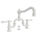 White Chesterfield Bridge Bathroom Faucet D755859
