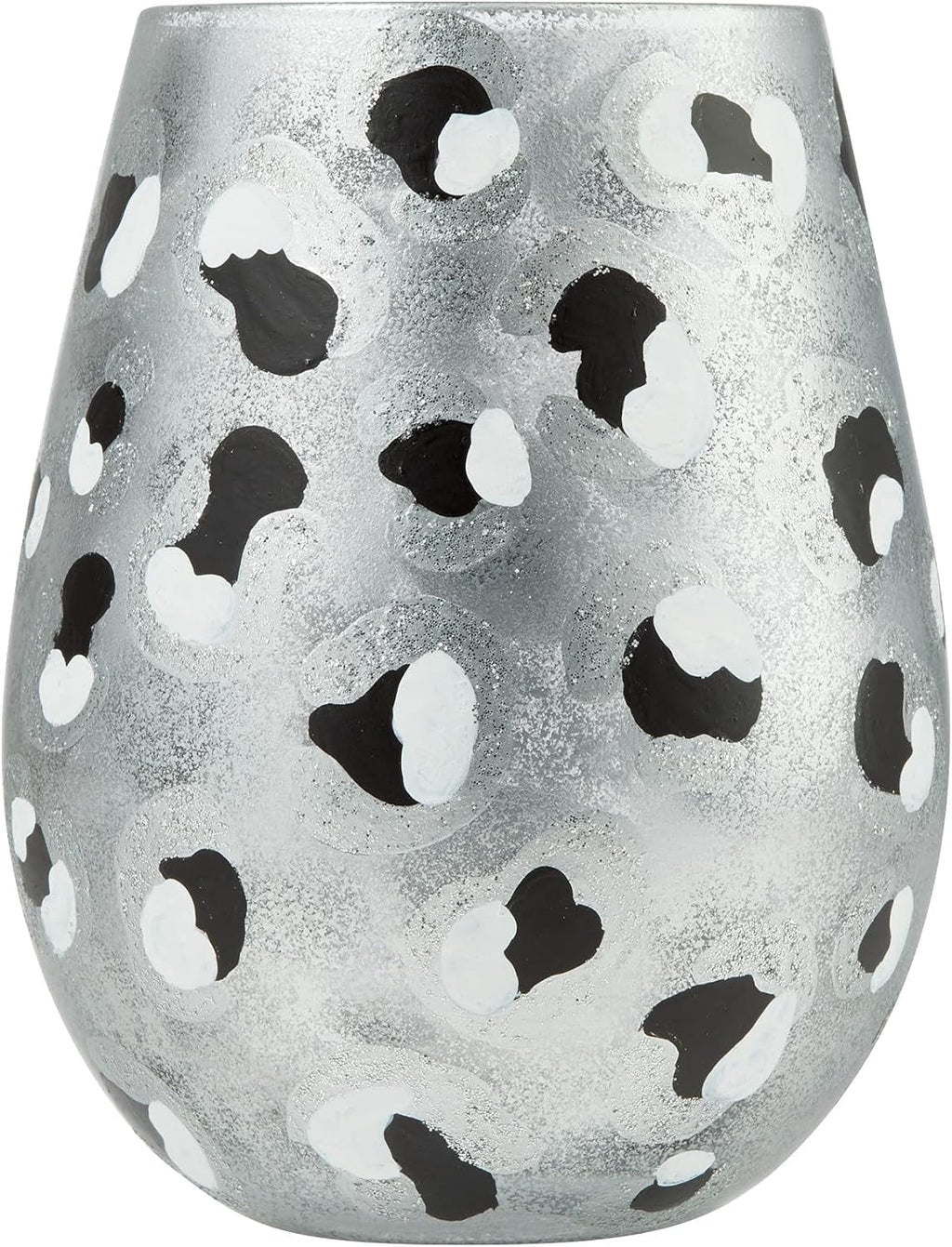 Hand-Painted Stemless Wine Glass 20 Ounce Multicolor A2107