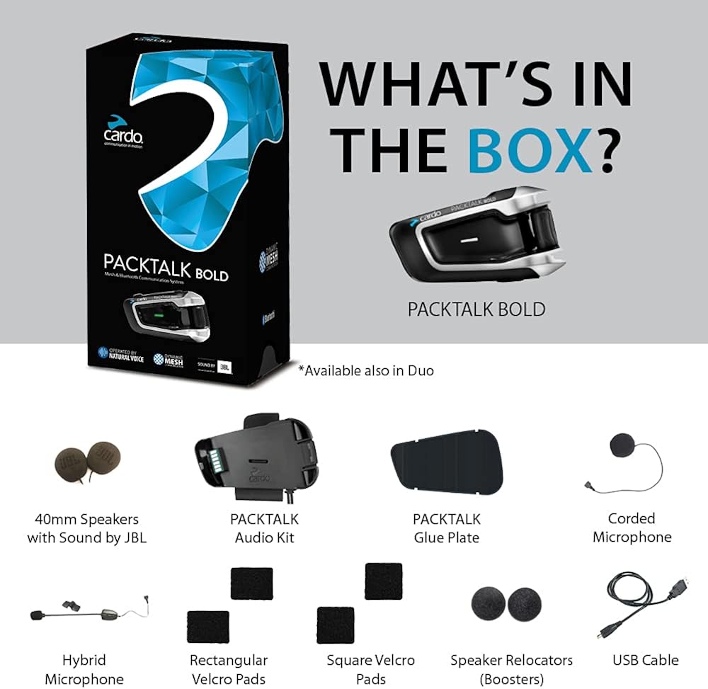 Black Dual 2 Pack Motorcycle Bluetooth Communication System Headset Z43603
