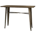 Counter Height Metal Dining Table with Wood Top G2929