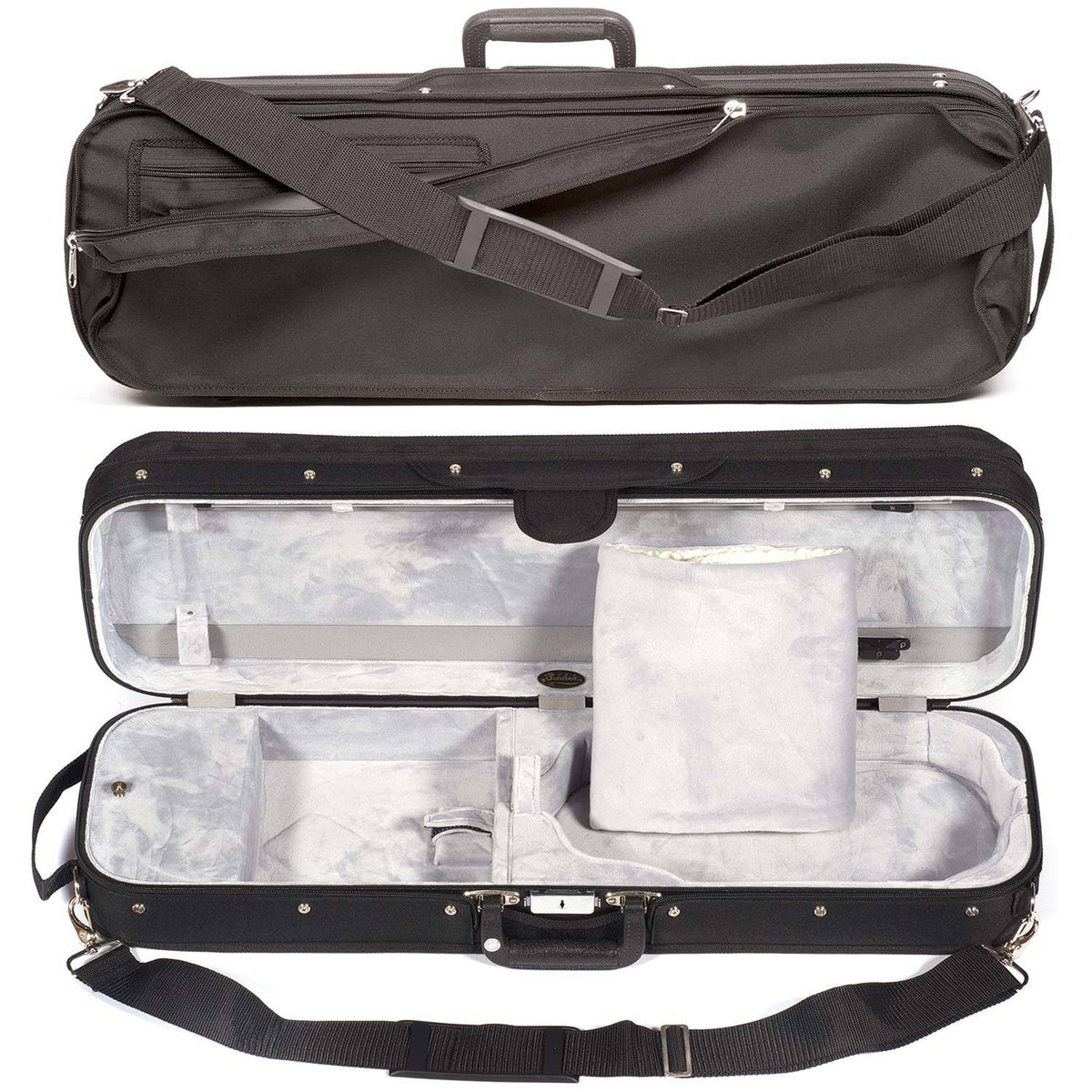 4 Violin Case with Gray Velour Interior Z810