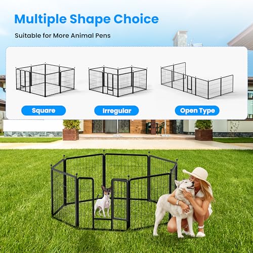Portable 32" Height 8 Panels Heavy Duty Dog Playpen A105358