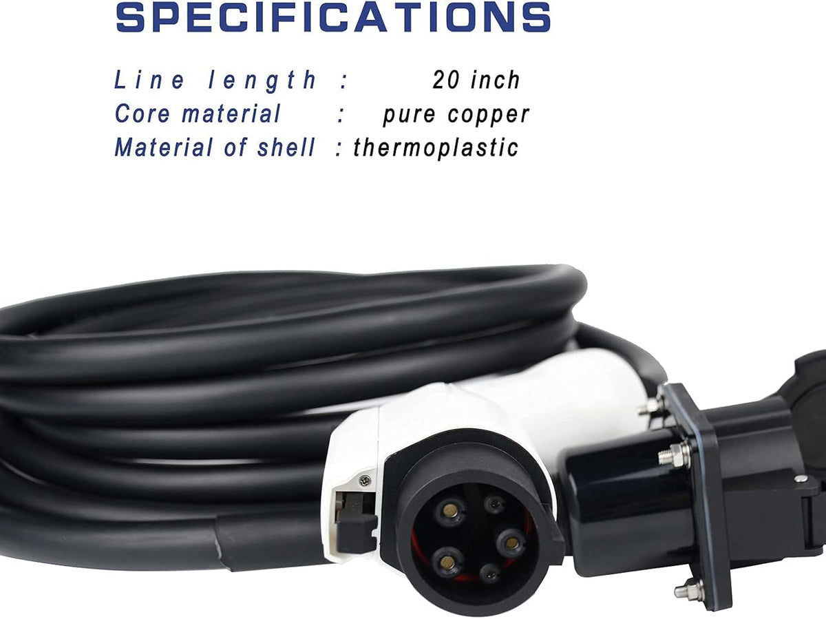40 Amp 20 Ft J1772 EV Charging Extension Cable X5214