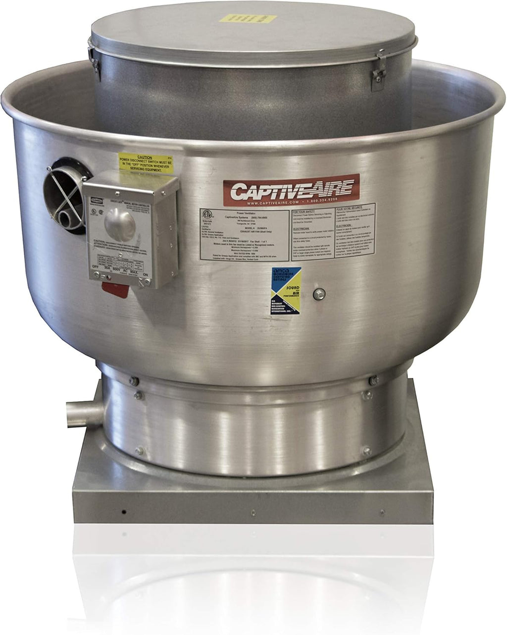21 Base 0.33 HP 115 Volt Centrifugal Upblast Exhaust Fan X673679