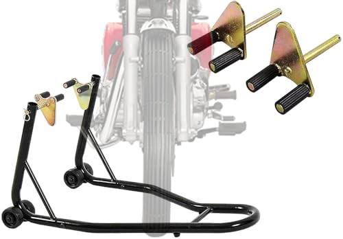 Motorcycle Front Wheel Lift Stand 485LBS Black U4312