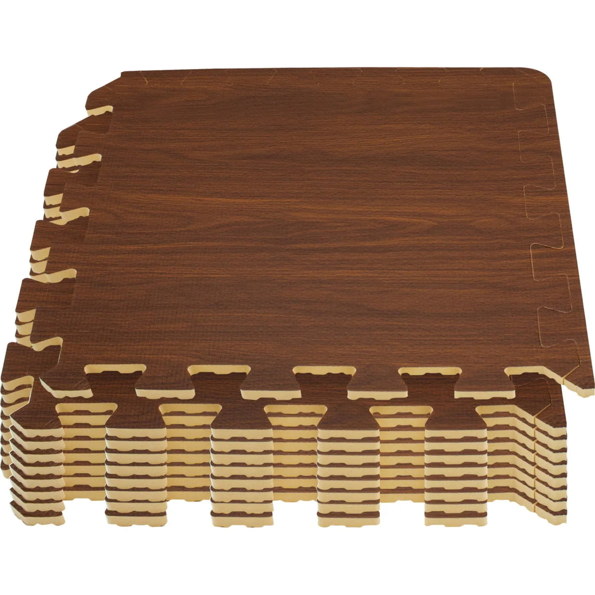 Wood Grain Interlocking Foam Floor Mats 12 x 12 Tiles V96096