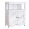 White Wooden Bathroom Cabinet with 2 Door P3877