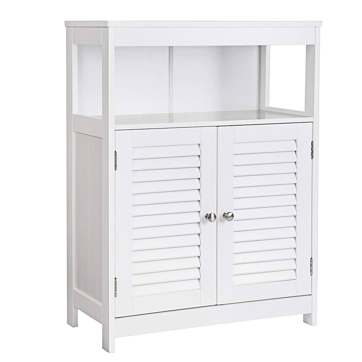 White Wooden Bathroom Cabinet with 2 Door P3877