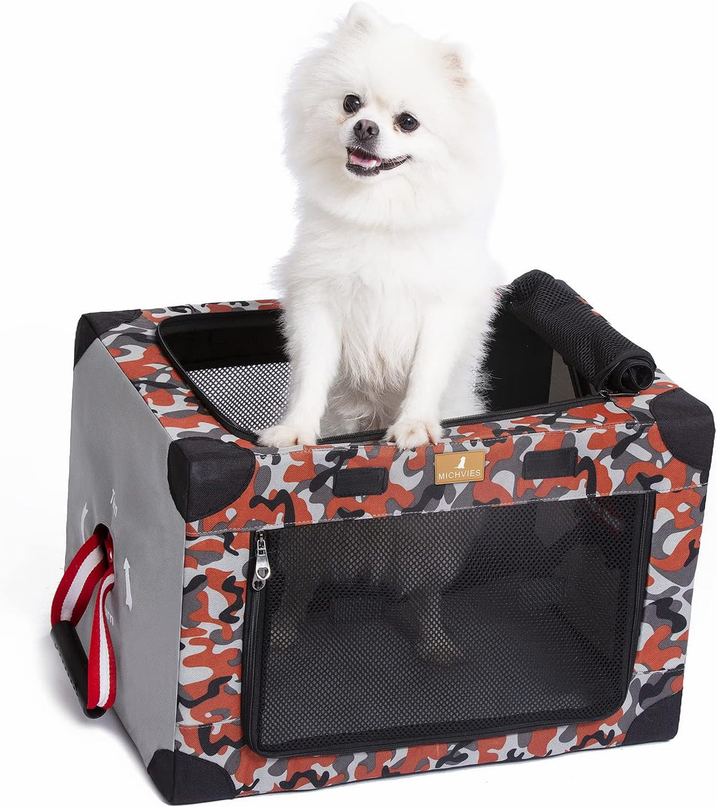 Army Green Large Portable Dog Crate with Carrying Bag B9802