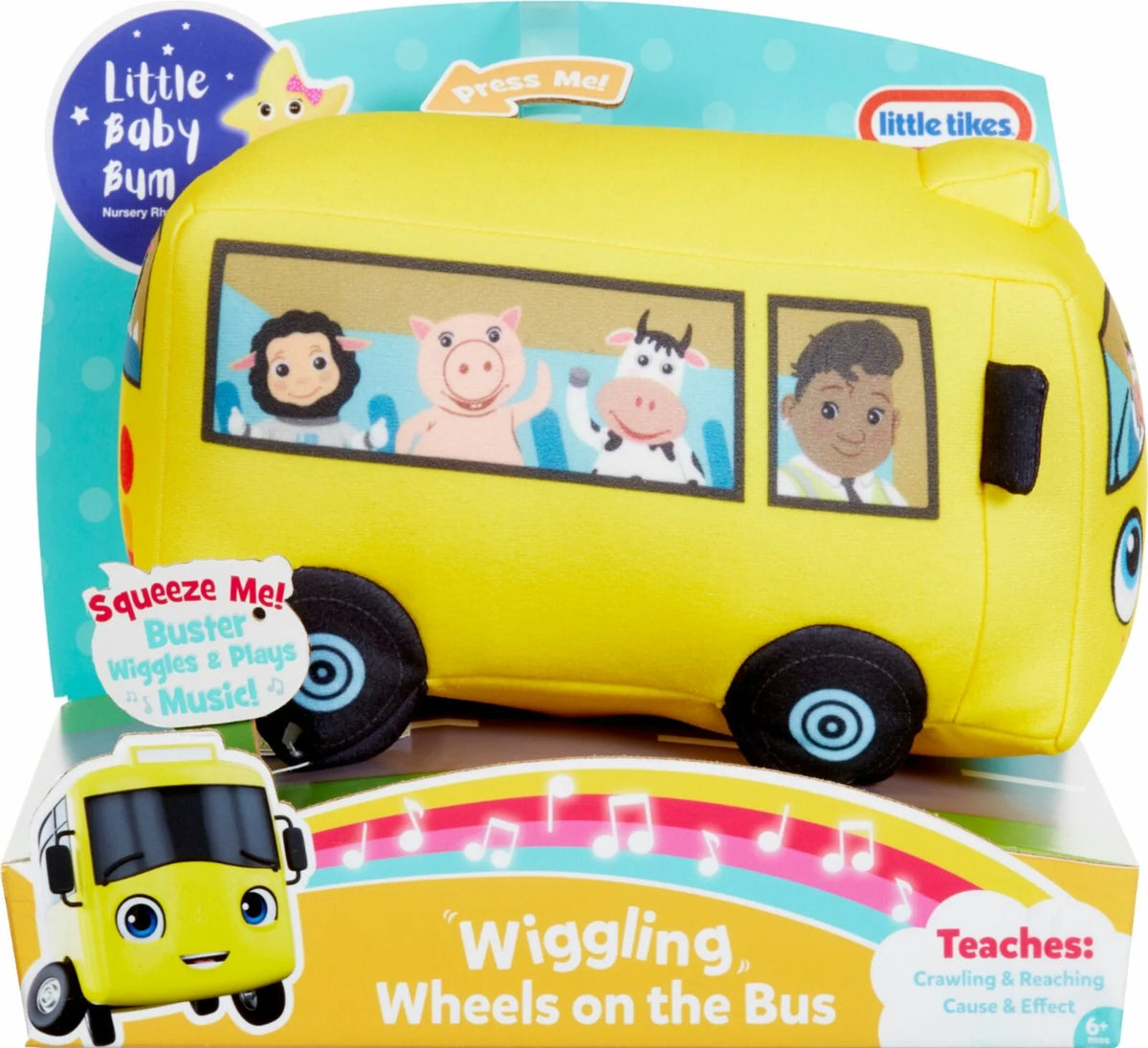 Yellow/Black Wiggling Wheels on the Bus I99136
