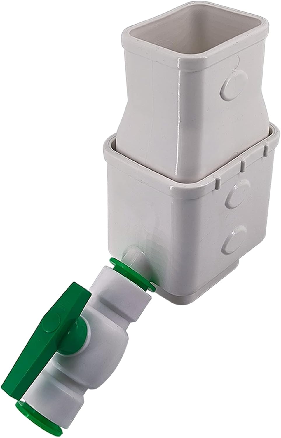 Rain Barrel Diverter Kit with Shut Off Valve for 2'' x 3'' Standard Gutter Downspout B2324