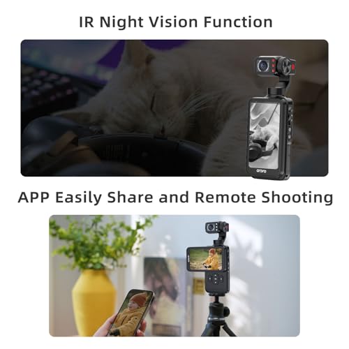 5K Handheld Camera with 3-Axis Gimbal Stabilizer R453