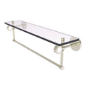 22 in. Glass Shelf with Towel Bar Polished Nickel I464