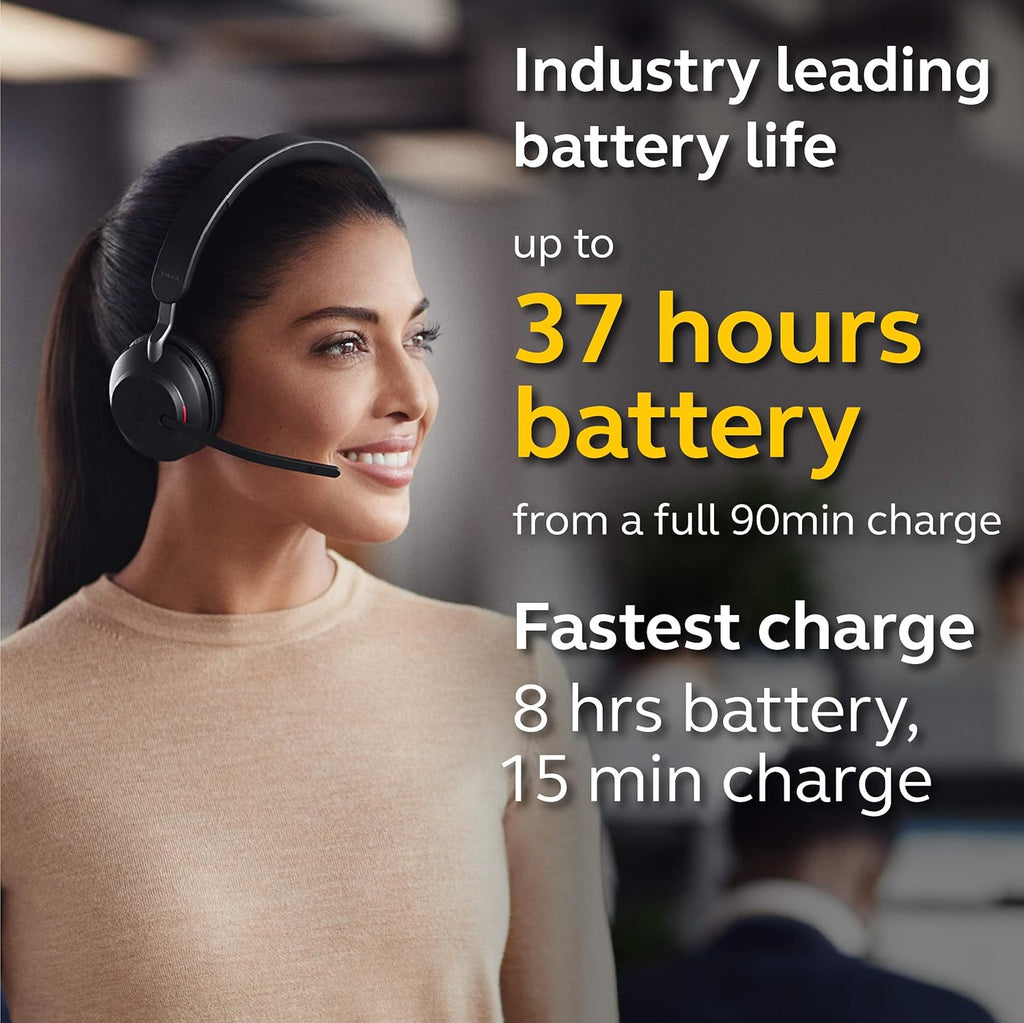 Jabra Evolve2 65 Wireless Bluetooth Headset, Stereo, Black G314533