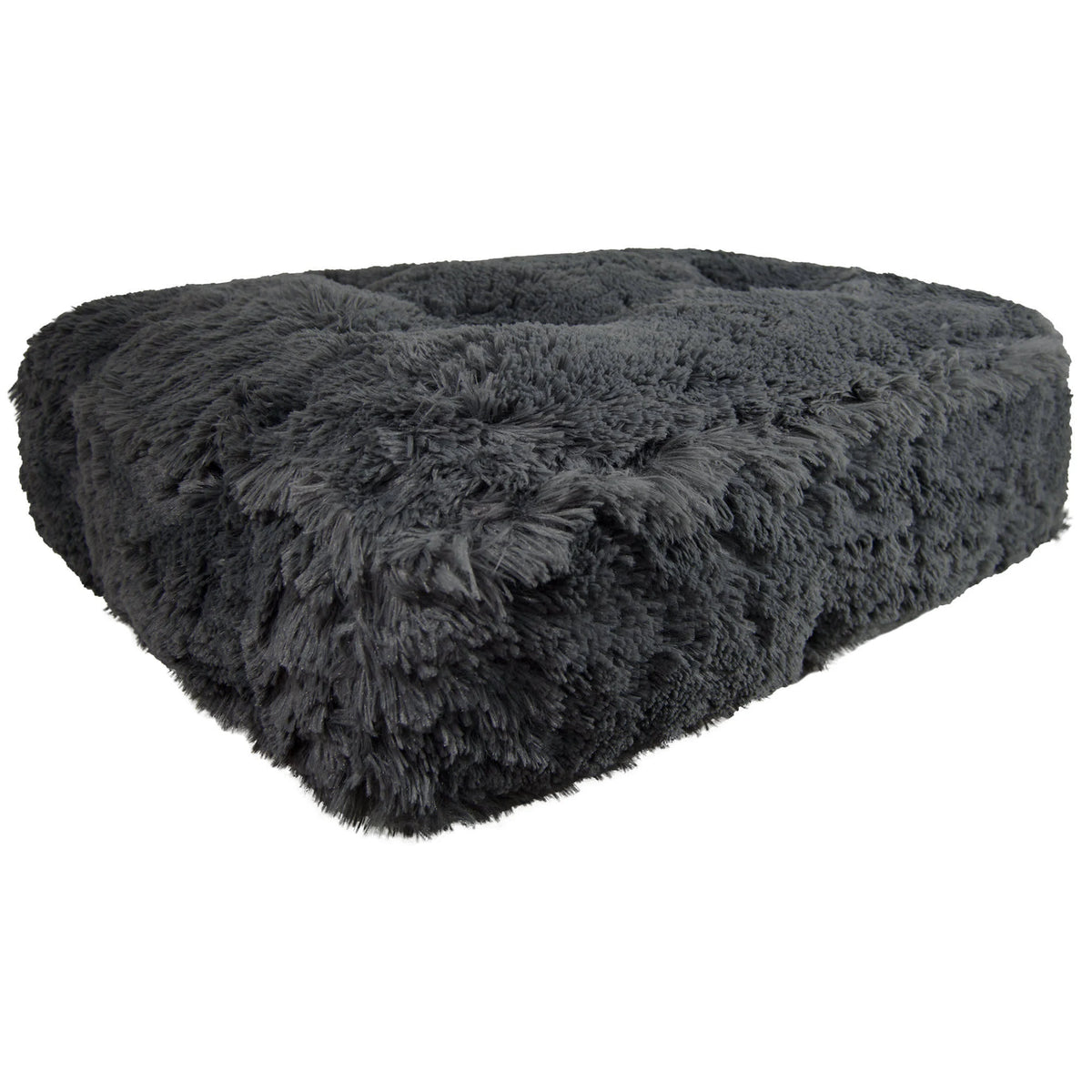 Large 46 inch x 35 inch Grey Faux Fur Pet Bed G34640