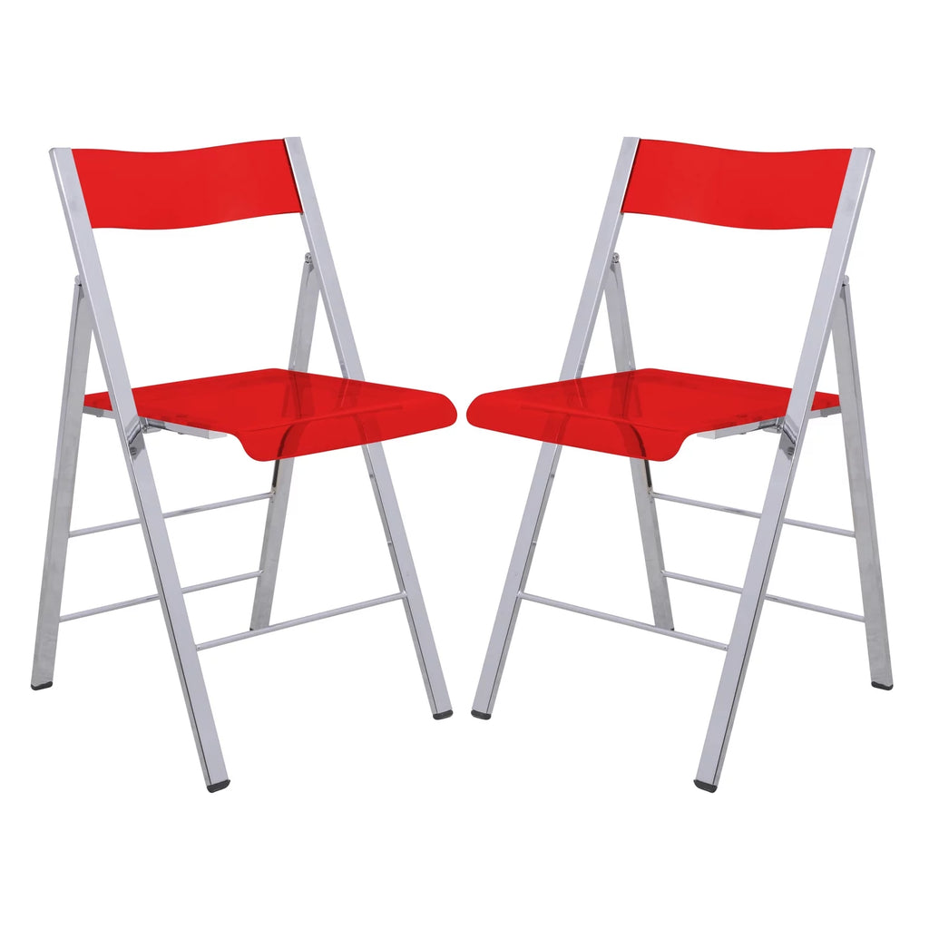 Acrylic Folding Chair Set of 2 A5751